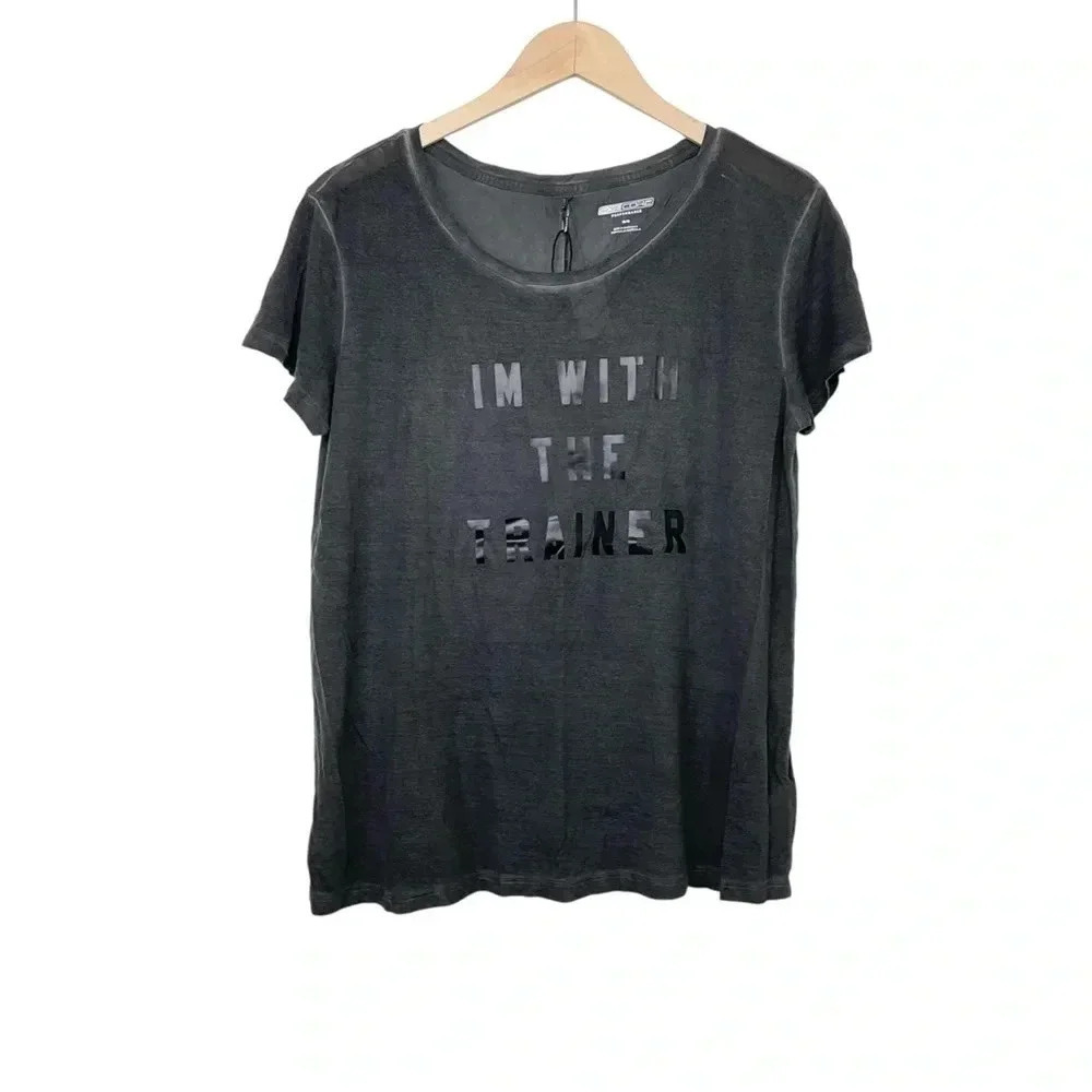 Express Gray Burnout Tee Shirt Short Sleeve Size Medium